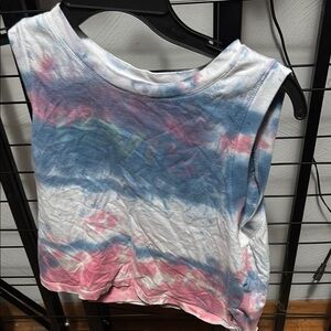 Levi's Tie-Dye Crop Top - Blue, Pink, White